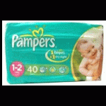 Pampers Baby Diapers 1/2 Mini (40 pieces)
